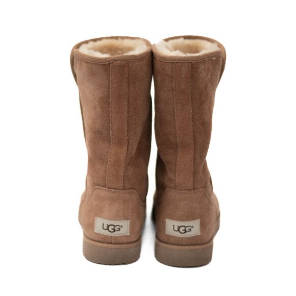 🧸 UGG Classic Tall Boots Womens 6.5 Chestnut Shearling Suede Winter Cozy - Picture 9 of 12